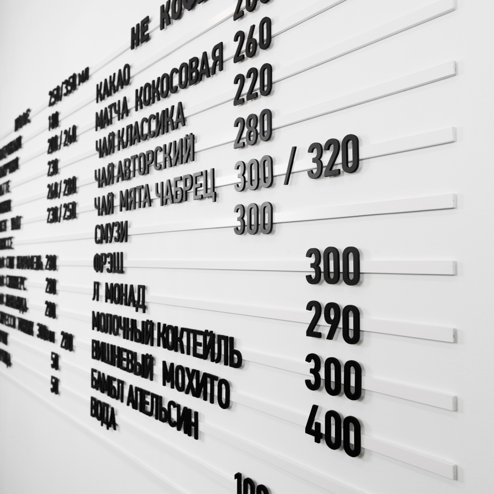 Магнитное наборное меню арт. U16 (500 символов)