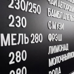 Наборное магнитное меню на щите арт. U8 (500 символов)