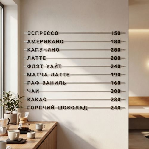 Магнитное наборное меню арт. "Mini"