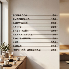 Магнитное наборное меню арт. "Mini"